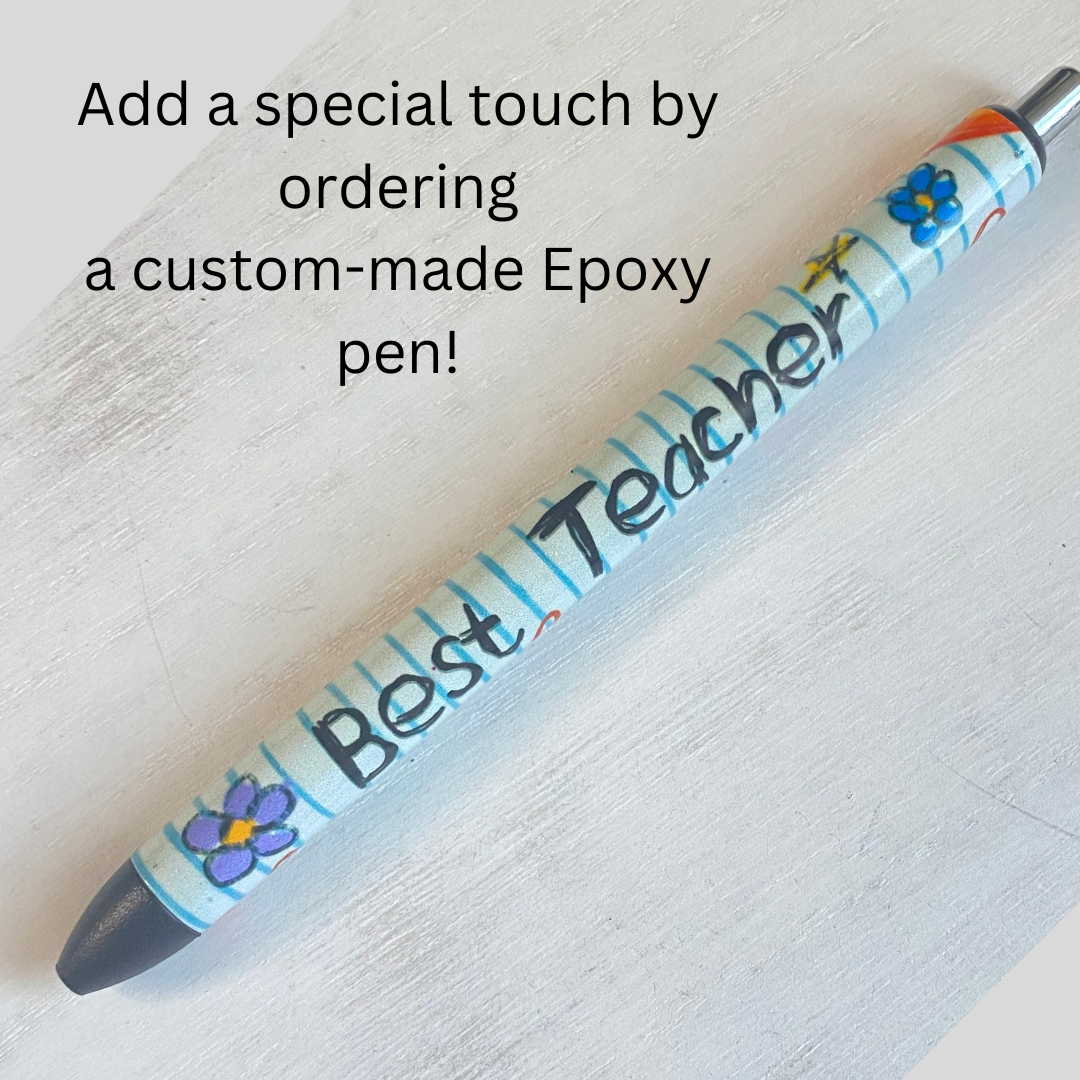 Personalized Teacher Appreciation Notecard Set with Pen | 4 Themes