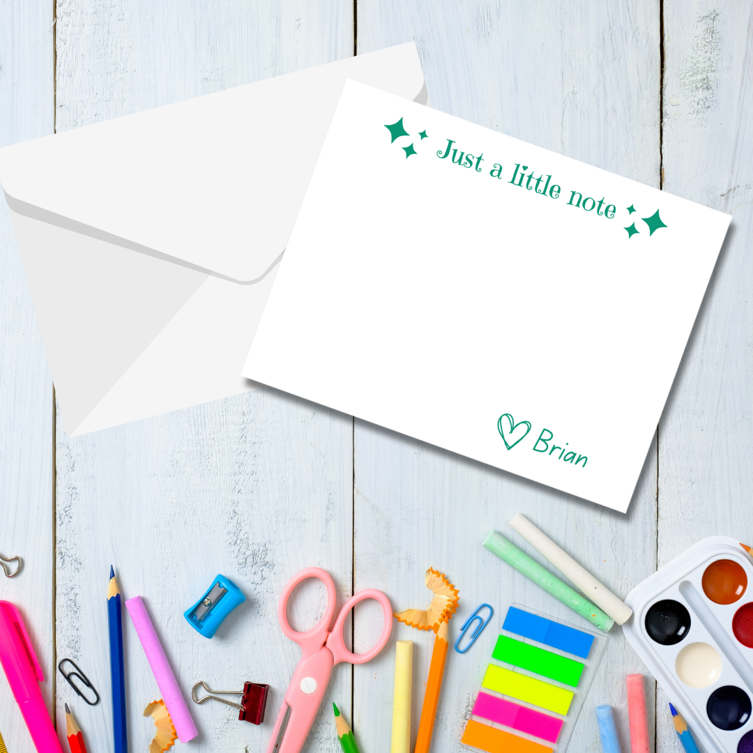 Best notecards for kids! Customize with child's name and design! Adorable, personalized gift for kids!