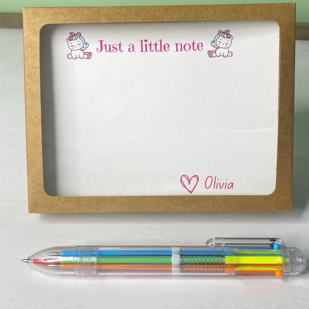 Free pen with notecards gift set! Perfect personalized gift for kids!