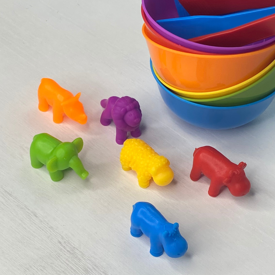 Animal counters for counting and color sorting activities!