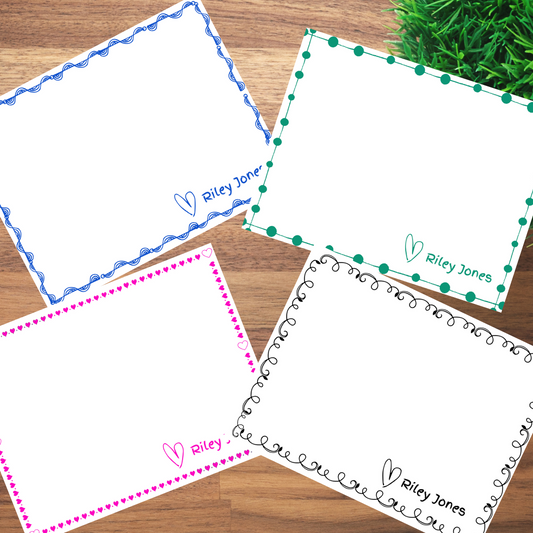 Personalized Kids Notecards Set