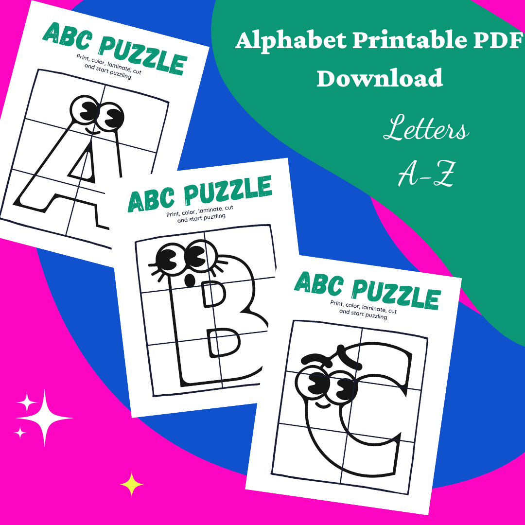 FREE Alphabet Puzzle PDF Printable/Download