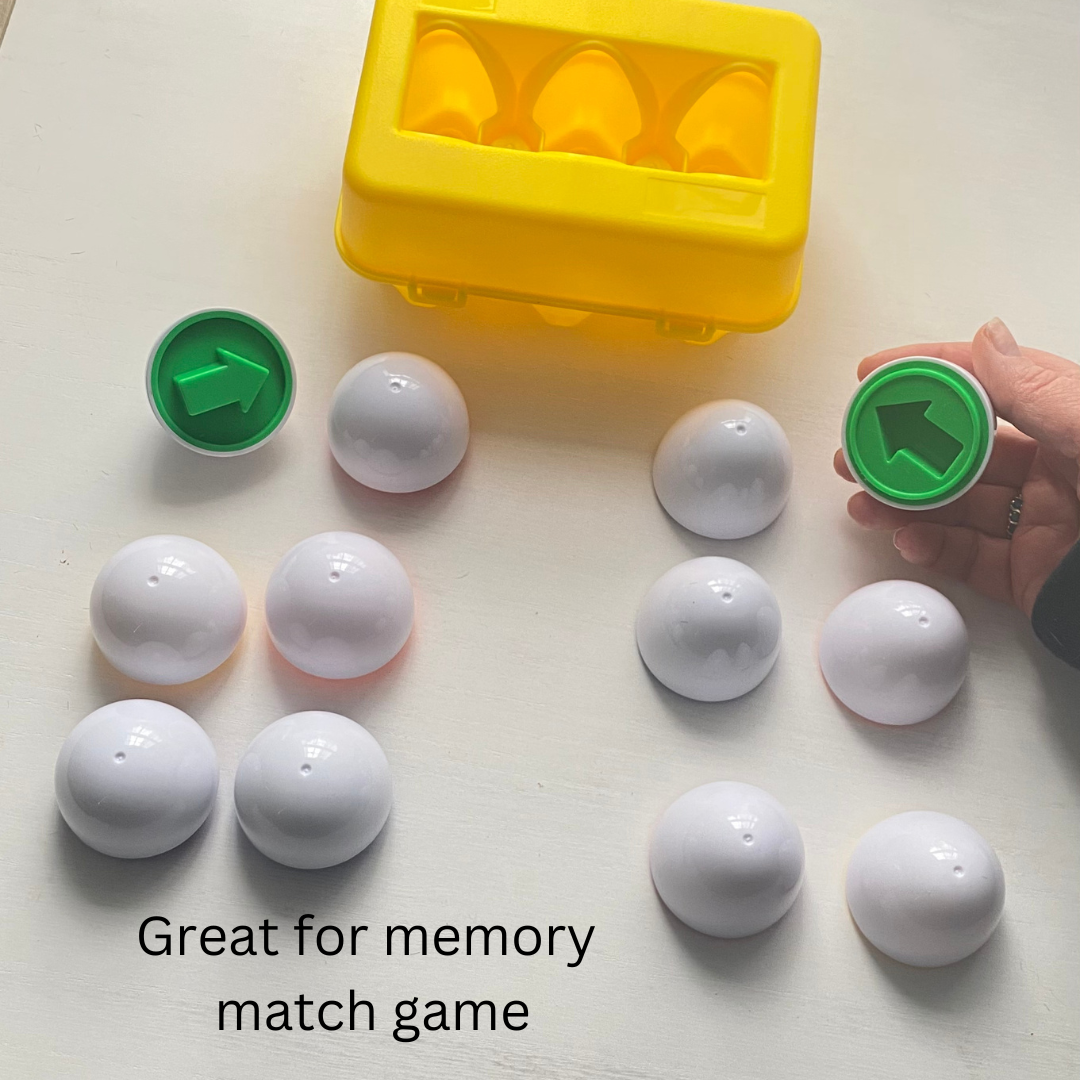 Play a memory match game with our shape sorter!