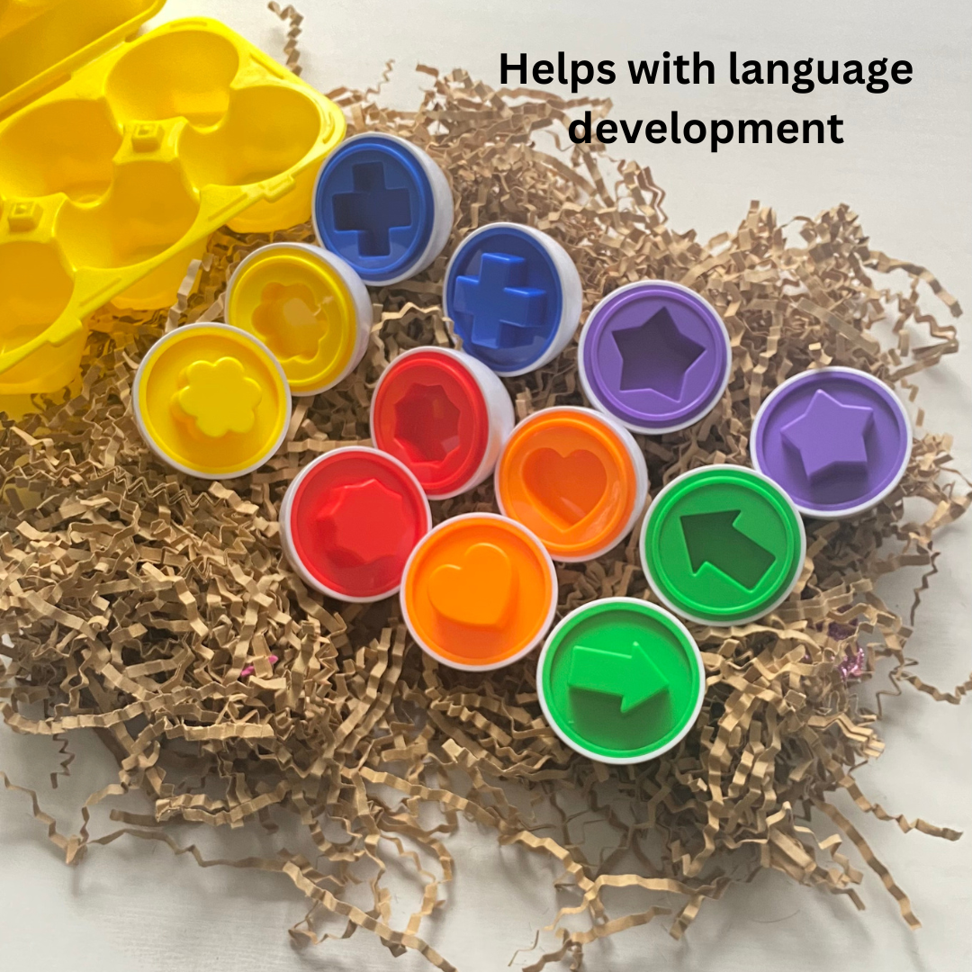 Have a young child with a speech delay? These shape/color sorters help with language deveopment!